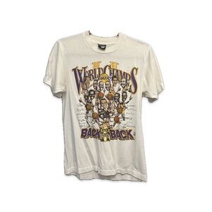 Vintage Los Angeles Lakers 'Back to Back' White Graphic Tee